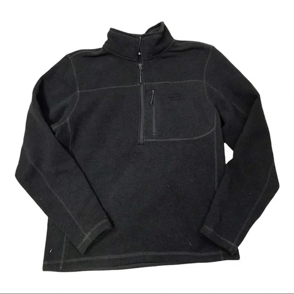 The North Face Better Sweater Fleece Men Medium Heathered Charcoal Gray 1/2 Zip. - Picture 3 of 11